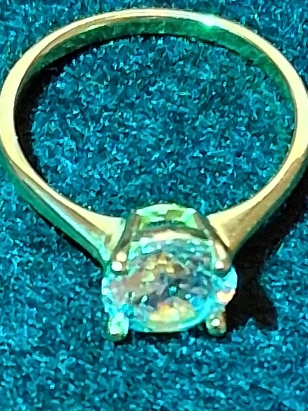 2 CT Round Moissanite Solitaire Ring Yellow Gold Vermeil S925 Size 7 - Picture 5 of 11